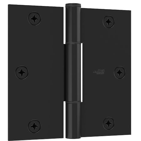 National Hardware Squeak Guard Series Door Hinge, 3-1/2 in H Frame Leaf, 3/32 in Thick Frame Leaf, Steel, Matte N830-445