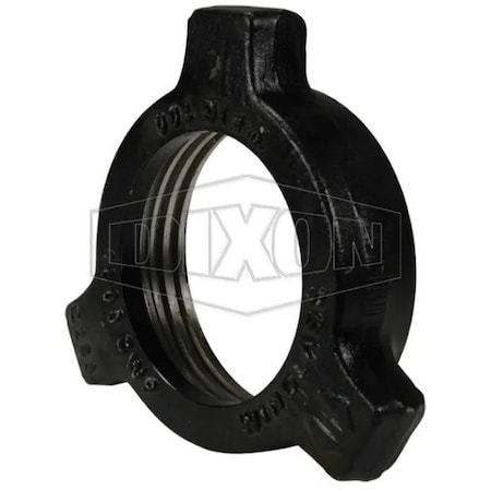 Dixon FIG 100 1 pc Wing Hammer Union Nut, Female ACME Thread, 3 in Thread, 1-15/16 in H, Forged Steel HU100300N