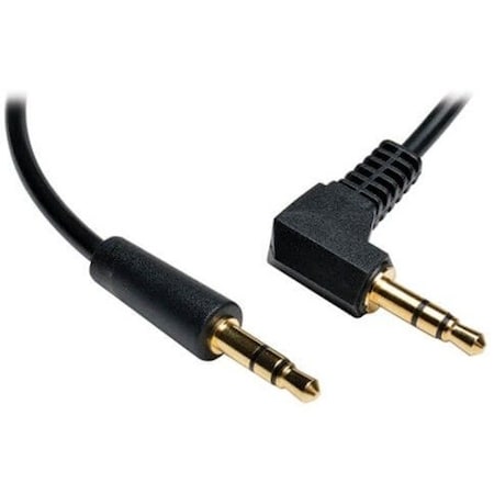 Tripp Lite 1FT MINI STEREO AUDIO CABLE WITH ONE RIGHT ANGLE PLUG 3.5MM M/M 1FT P312-001-RA
