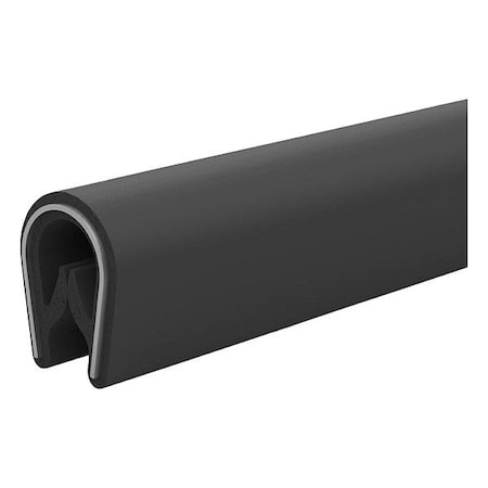 Jw Winco Edge Trim Seal, 20 m. L, Black 2184-9.5-SW-20