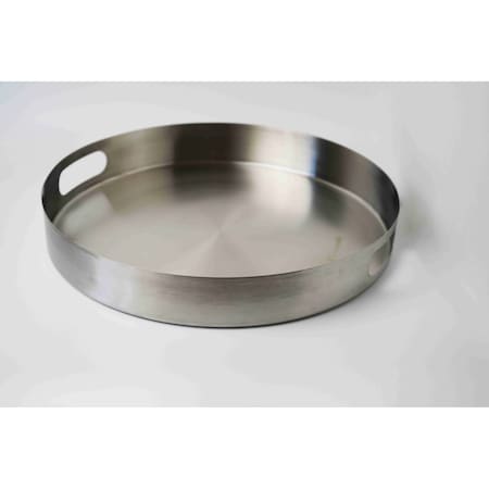Brushed Stainless Steel Collection Brushed Stainless Steel 14.5 Round Tray, 6PK S117