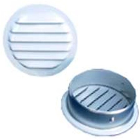 Maurice Franklin RLW1002 2 in. Round Aluminum Screen Louver White 7346141