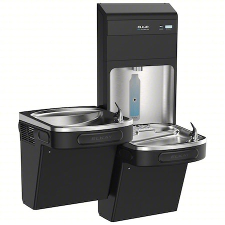 Elkay Bottle Filling Station, Black, 46 7/8 in H LZSTL8WSBPRO-FLP4