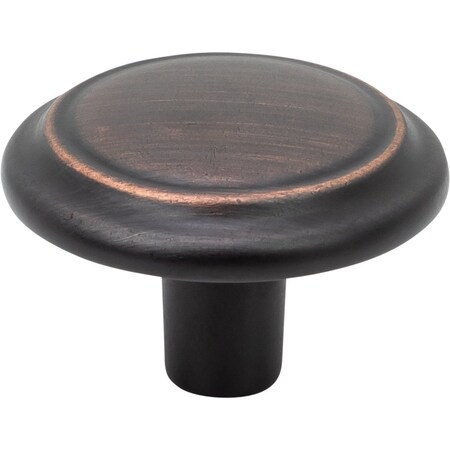 Designperfect 1-1/4 Diameter Round Cabinet Knob, Brushed Oil Rubbed Bronze, 10PK DPA10R92KORB