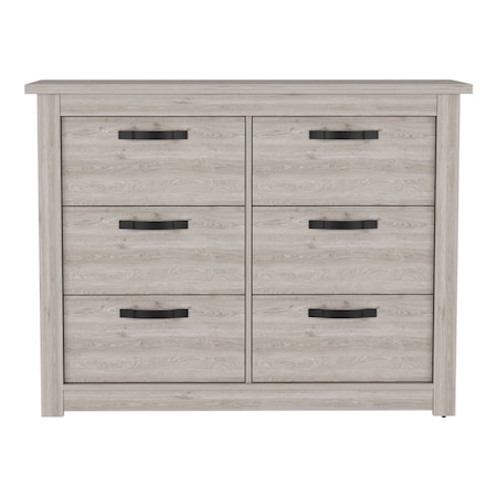 Homeroots 47" Oak Six Drawer Dresser 534966
