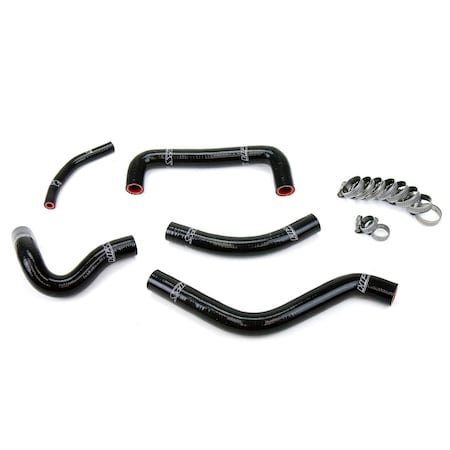 Hps Performance High Temp Reinforced Silicone Radiator Coolant Hose Kit, Black, 57-1258-BLK