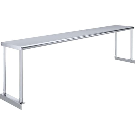 Amgood Stainless Steel Single Overshelf for 72 in. Long Prep Table. 12 in. x 72 in. x 18 in. SOS-1272-Z