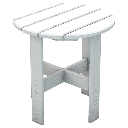 Ultrasite Patio Table, 18 in Dia, White PB ADTRASTWHI