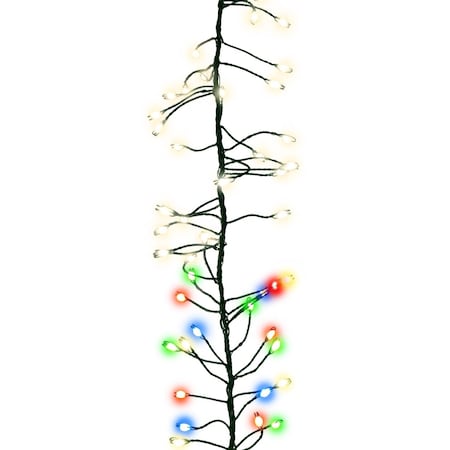 Celebrations LED Big Seed Cluster Multicolored/Warm White 250 ct Christmas Lights 10 ft. 15-02009A