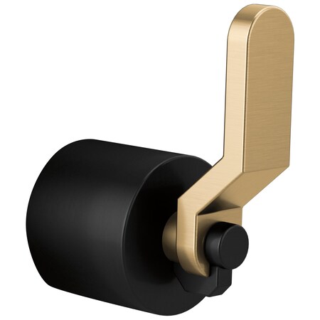 Brizo Litze 3 And 6 Setting Diverter Trim Handle Kit, Industrial Lever Matte Black/Luxe Gold HL934-BLGL