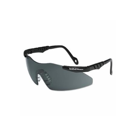 Smith And Wesson Magnum 3G Safety Glasses, Smoke Polycarbonate Lens, Uncoated, Black, Nylon, Small 412-19824