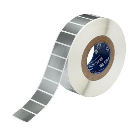 Brady Weather Resistant Polyester Outdoor Labels 1 in H x 2 in W Silver 3000/RL THT-17-8591-3-SL