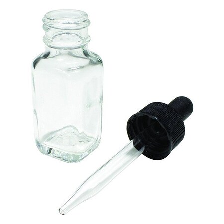Zoro Select Dropper Bottle, Soda Lime Glass, PK12 BDFSQ-0.5OZ