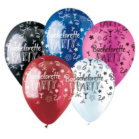 Loonballoon Bachelorette Balloons, 12 inch ALL-ROUND BACHELORETTE PARTY 50 Pack LOON-LAB-950046-C