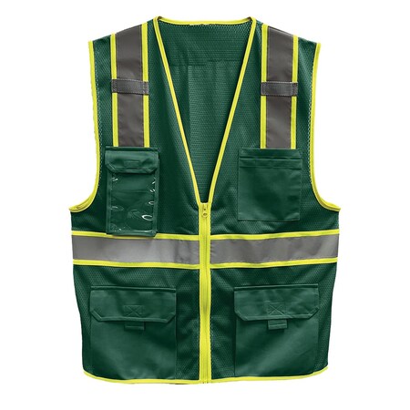 Reflective Apparel Enhanced Visibility Five Pocket Mesh Vest 500GT-GN-4X