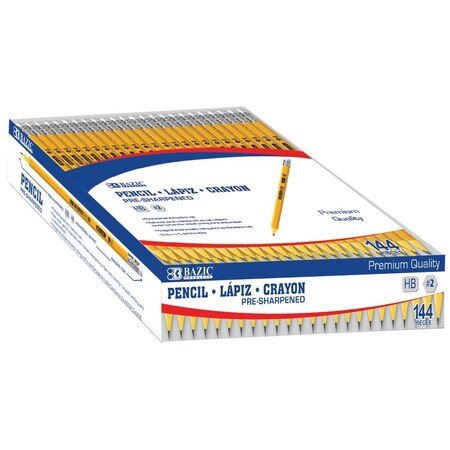 Bazic Products DDI BAZIC Pre-Sharpened #2 Premium Yellow Pencil, 1728PK 311480