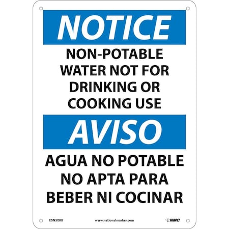 Nmc Notice Non-Potable Water Sign - Bilingual, ESN50RB ESN50RB