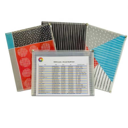 C-Line Products 8-1/2" x 11" Assorted Playful Pops Zip 'N Go Reusable Poly Envelope, 3/PK, 12PK/DS 54610-DS