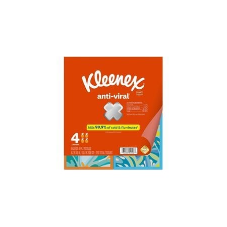 Kleenex Anti-viral Facial Tissue, 3 Ply, WhiteBox, 12PK 54506