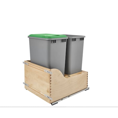 Rev-A-Shelf Maple Wood; Steel; Plastic, Natural Maple, 18 in W, 24.25 in H, 21.75 in D 4WCSC-2150DM-2