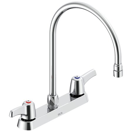 Delta Commercial 26C3 8 In Cast Deck-Mount In Chrome 26C3953-R7