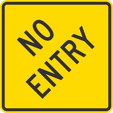 Lyle No Entry, 24x24, Non-Reflective, Yellow G-13368-NA_24x24