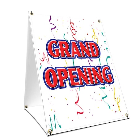 Signmission Grand Opening, 36 Inch x 24 Inch A-frame Yard Sign, Plastic Sign SBC-2436-Grand Opening