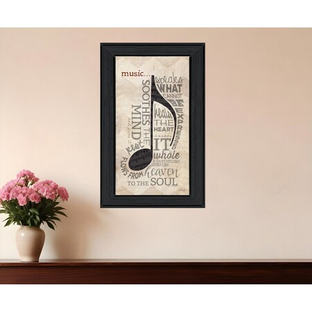 Homeroots Music 7 Black Framed Print Wall Art 406527