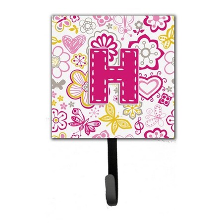 Carolines Treasures Letter H Flowers And Butterflies Pink Leash and Key Holder CJ2005-HSH4