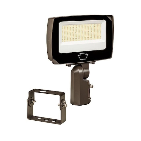 Keystone 100/90/80W LED Flood Light feat. Power Select & Color Select.  Rectangular Series 4 with Built-in Ph KT-FLED100PS-R4A-UNV-8CSB-VDIM