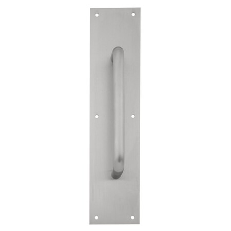 Ives Pull Plate, 8in CTC, 3/4in Diameter, 1-1/2in Clearance, 3-1/2in x 15in, Satin Nickel 8302-8 US15 3.5x15
