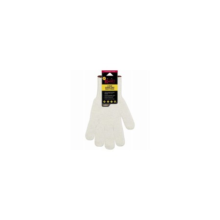 Kinco Polyester Gloves, White, Men's L, 3PK 1775-3PK-L