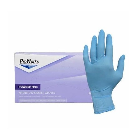 Safety Zone Nitrile Powder Free 3 mil Industrial Grade Gloves - Blue, Med - Case of 1000 GL-N103FM