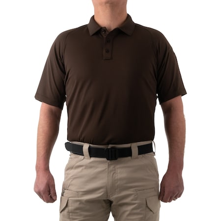 First Tactical PERFORMANCE POLO SHORT SLEEVE, 100% Polyester, Button, 1 Pocket(s), Kodiak Brown, 4XL 112509