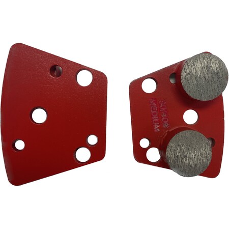 Vantage Product Diamond Grinding Disc for Trapezoid Grinders, 2 Round Segment, 30/40 Grit, Medium Bond M-TQC10-2R3040-M