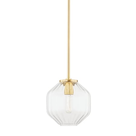 Hudson Valley Lighting Bennett 1 Light Pendant 9.75 In. Aged Brass 1509-AGB