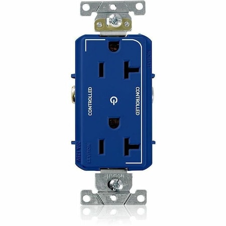 Leviton Receptacle Outlet, 20A, Blue, 125V 16352-2PB
