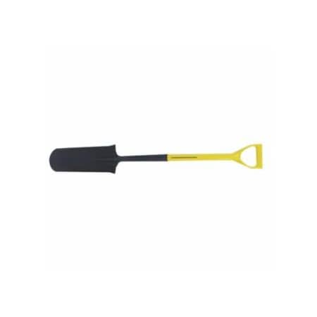 Nupla Ergo Power Drain Spade, 14 in x 4.75 in Round Pt Blade, 27 in Fiberglass D-Handle 545-72-092