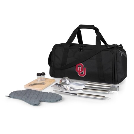Picnic Time Family Of Brands NCAA Oklahoma Sooners BBQ Kit Grill Set & Cooler, BBQ Accessories 757-06-175-454-0