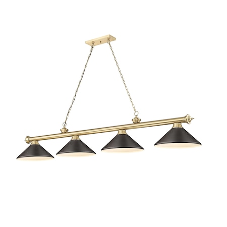Z-Lite Cordon Heritage Brass 4 Light Billiard 2306-4HBR-MBRZ