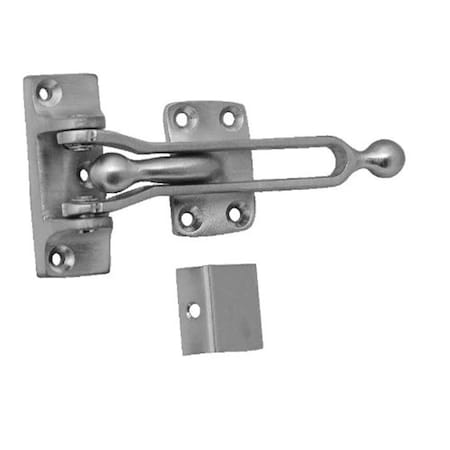 Heat Wave Bright Chrome Solid Brass Hotel Door Guard HE636489