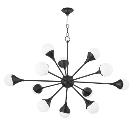 Mitzi Ariana 12 Light Chandelier 29.75 In. Soft Black H375812-SBK
