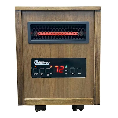 Dr Infrared Heater DR. INFRARED HEATER Indoor Portable Space Heater with Remote Control, 1500W Dual Heating, Coffee DR-123