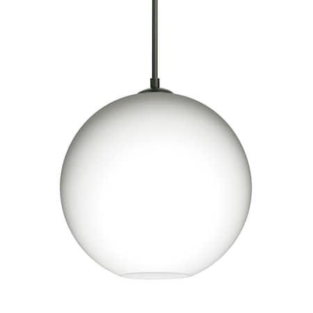 Besa Lighting Besa Coco 8 Pendant, Opal Matte, Black Finish, 1x 60W MAX E26 Base 1JT-COCO807-BK