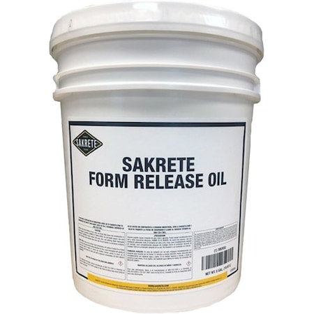 Sakrete Form Release Oil, Pail, White, 5 gal 120044