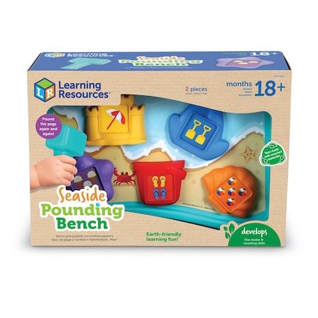 Learning Resources Seaside Pounding Bench Whack a Mole Game LER3612