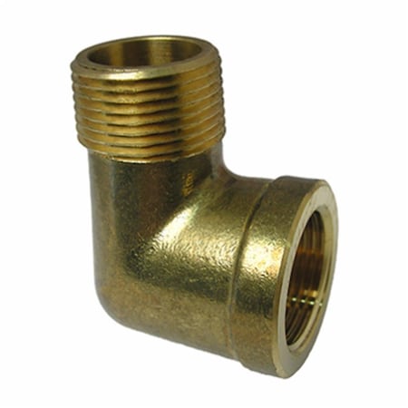 Larsen Supply Co 0.75 Male Iron Pipe x 0.75 in. 90 deg Female Pipe Thread Brass Street Elbow 208179