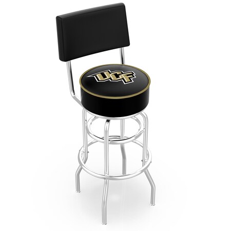 Holland Bar Stool Co 30" Chrome 2-Ring Central Florida Swivel Bar Stool, Back L7C430CenFla