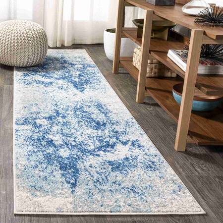 Jonathan Y Dune Modern Abstract Cream/Blue 2 ft. x 8 ft. Runner Rug CTP109B-28