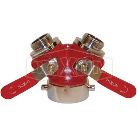 Dixon Quarter Turn Ball Wye Valve, 1-1/2 in Nominal, FNPSH Swivel x MNPSH End Style, Cast Brass Body, Full S7100-15S